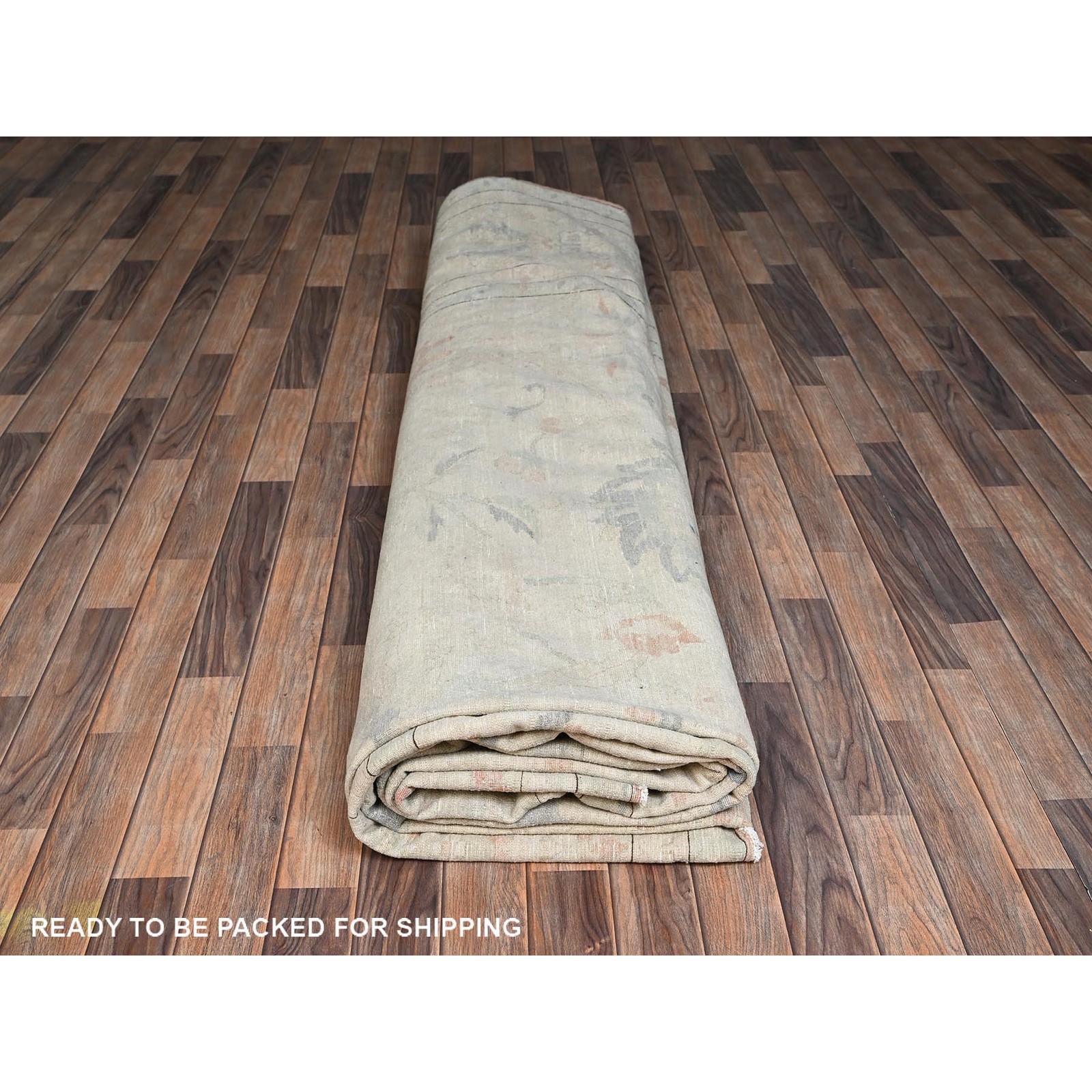 13’5″x19’3″ Ivory Vintage Egyptian Wool Hand Knotted Oversized Oriental Rug 2537