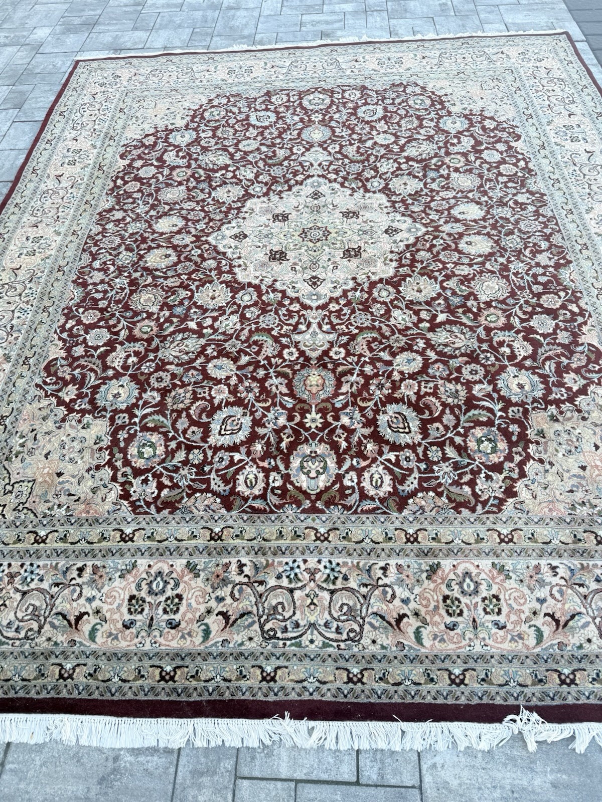Fine Handknotted Tabrizz 8×10 Wool Area Rug Carpet- Handmade Rug