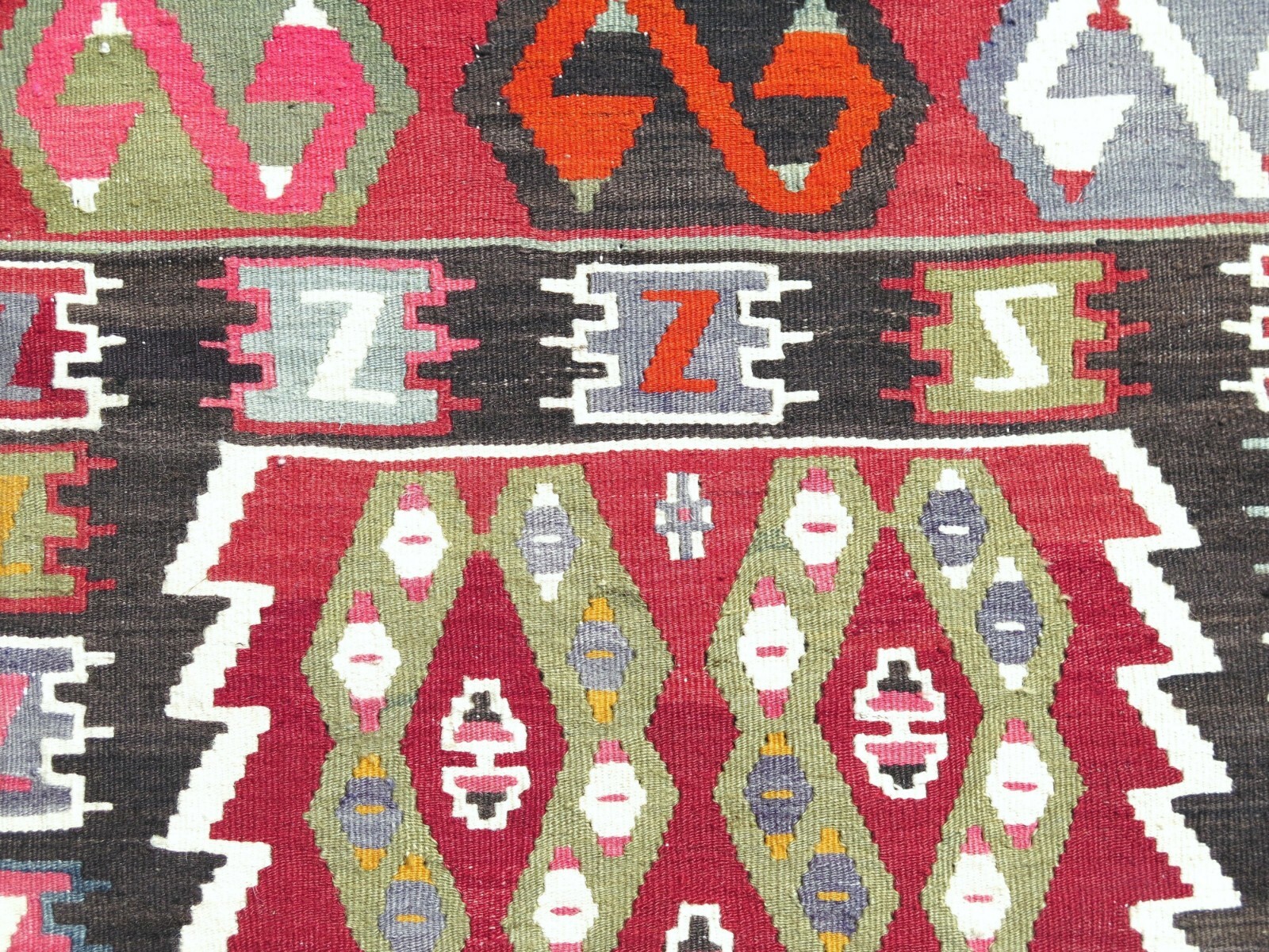 Turkish Kilim, Area Rugs, Handmade Floor Carpet, Bedroom Rug, Wool Kelim 44″X56″