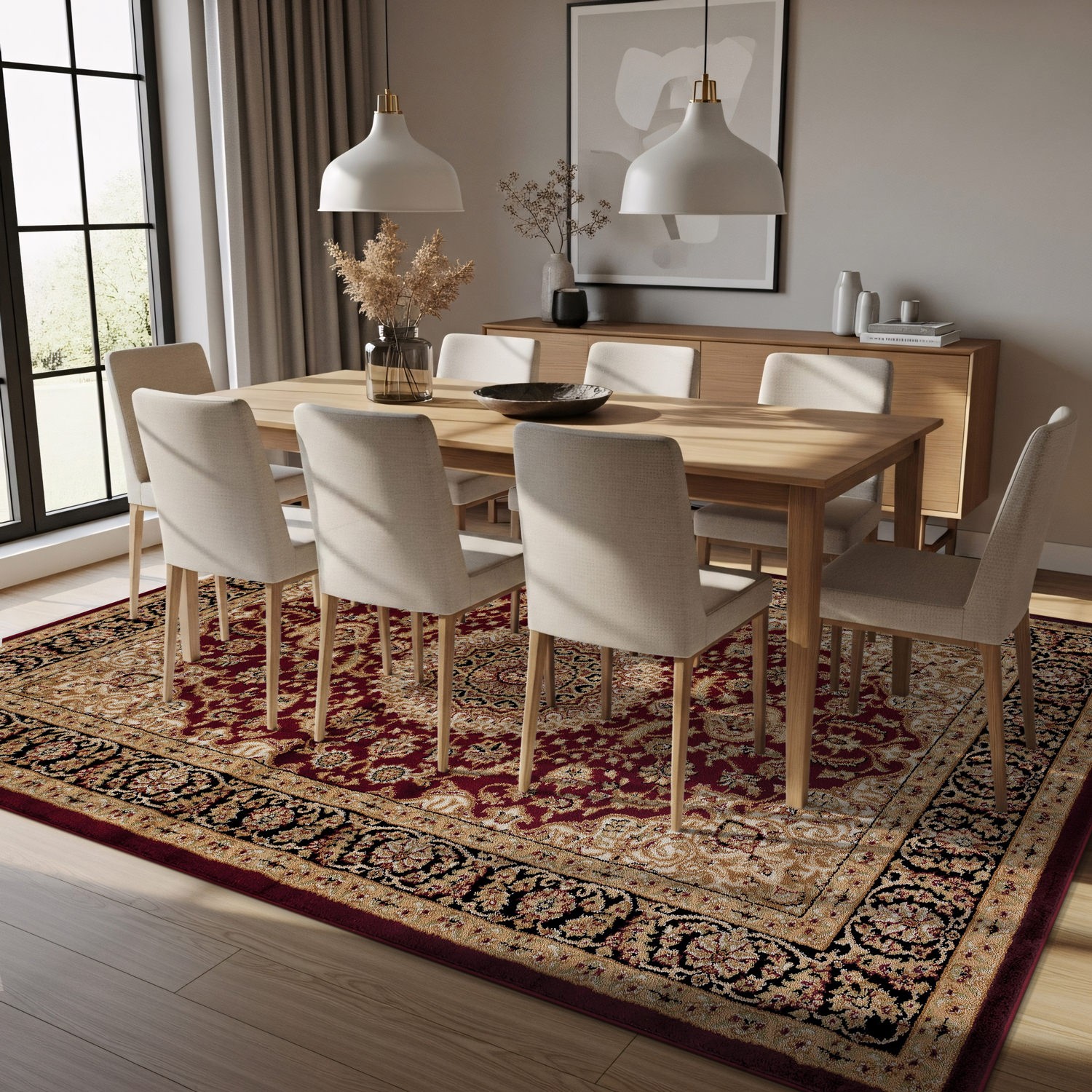 Rugshop Area Rug Traditional Oriental Medallion Carpet Rugs for Living Room 8×10
