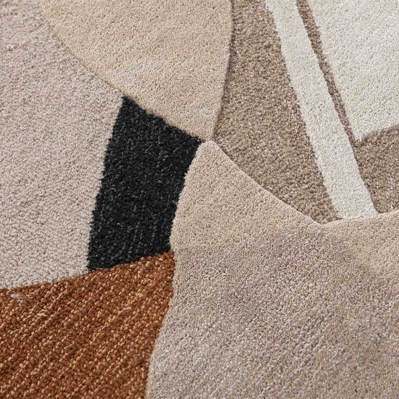Modern Hand-Tufted Rug Cream 100% Wool 5×7 5×8 6×9 8×10 Area Rug for Living Room