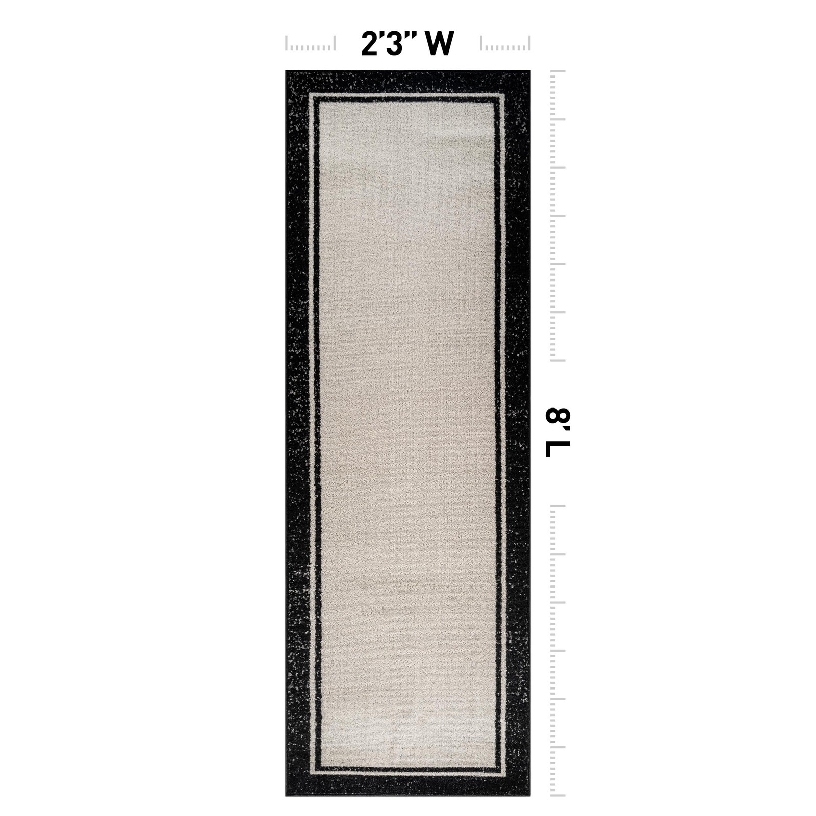 Modern Transitional Bordered Indoor Runner Rug for Hallway,Entryway,Kitchen R…