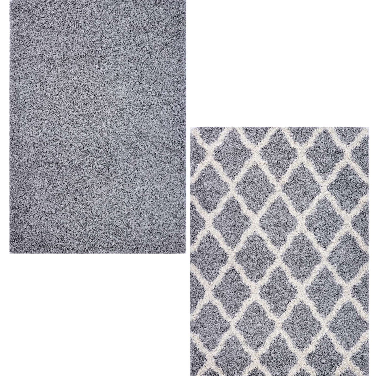 8′ x 10′ Shag Grey Area Rug Flokati Carpet by Hakki