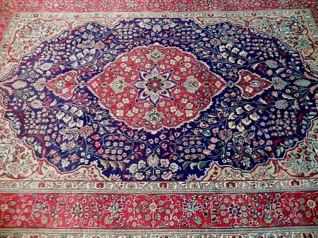 7×11′ Blue Semi-Antique Perssiaan Saroukk Rug 72068