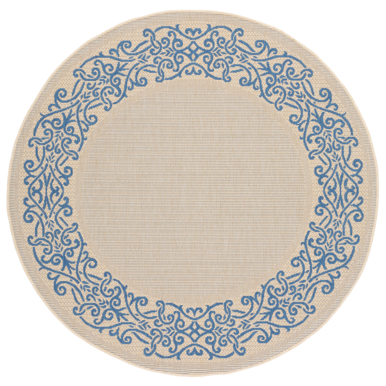 SAFAVIEH Outdoor CY1588-3101 Courtyard Natural / Blue Rug