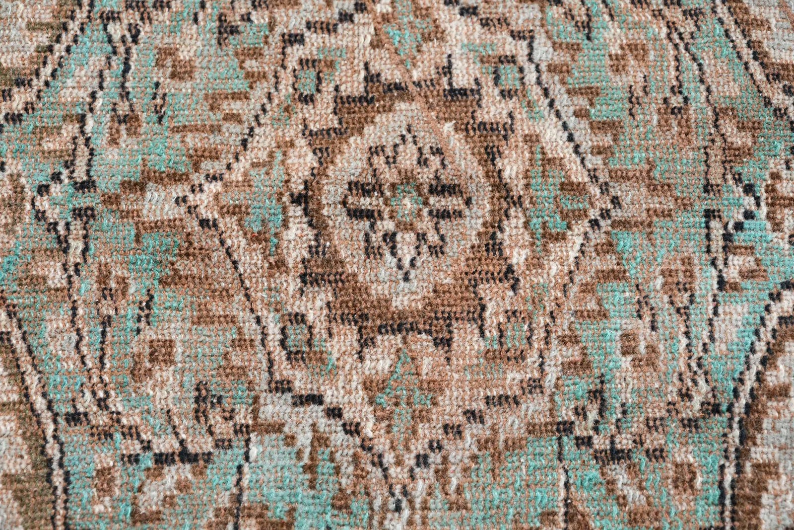 Vintage Turkish Rug 5,4×8,1 ft, Blue Large Moroccan Wool Rug