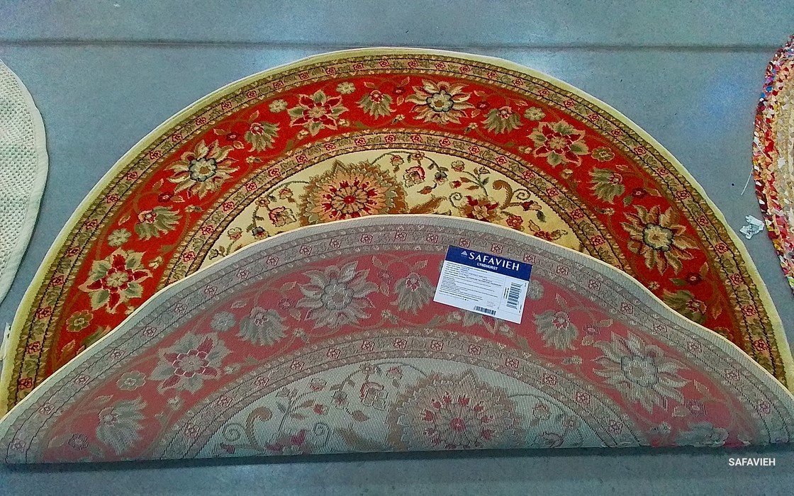 IVORY / RUST 6′-0″ x 6′-0″ Flaw in Rug, Reduced Price 1172806347 LNH212R-6R