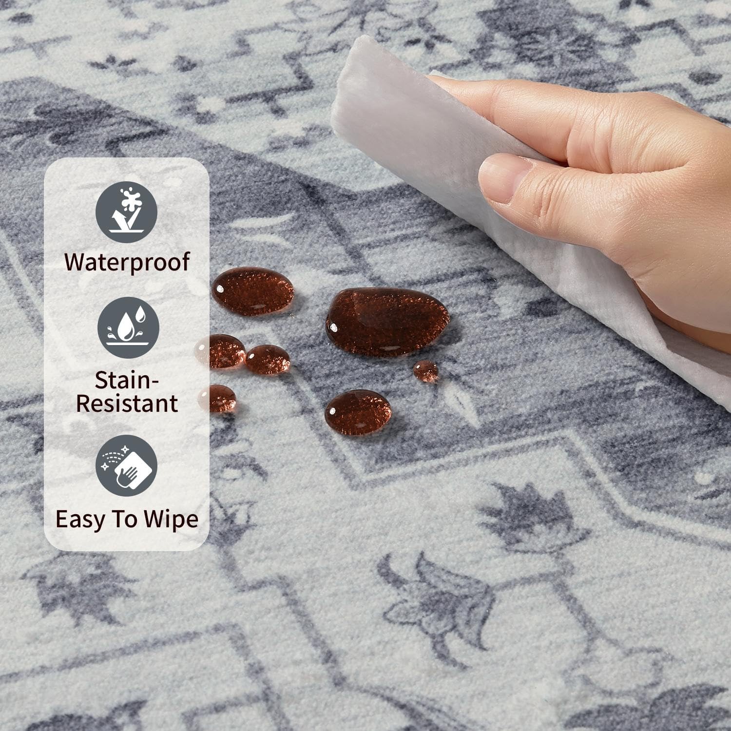 2×3 Door Mat Indoor Entrance, Washable Non Slip Kitchen Bathroom Rugs, Ultra-…