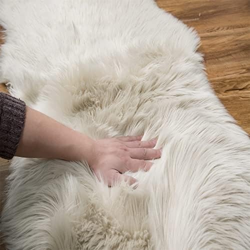 Fluffy Non-Slip Sheepskin Area Rug – Perfect for Living Room & Nursery 2′ x 6′
