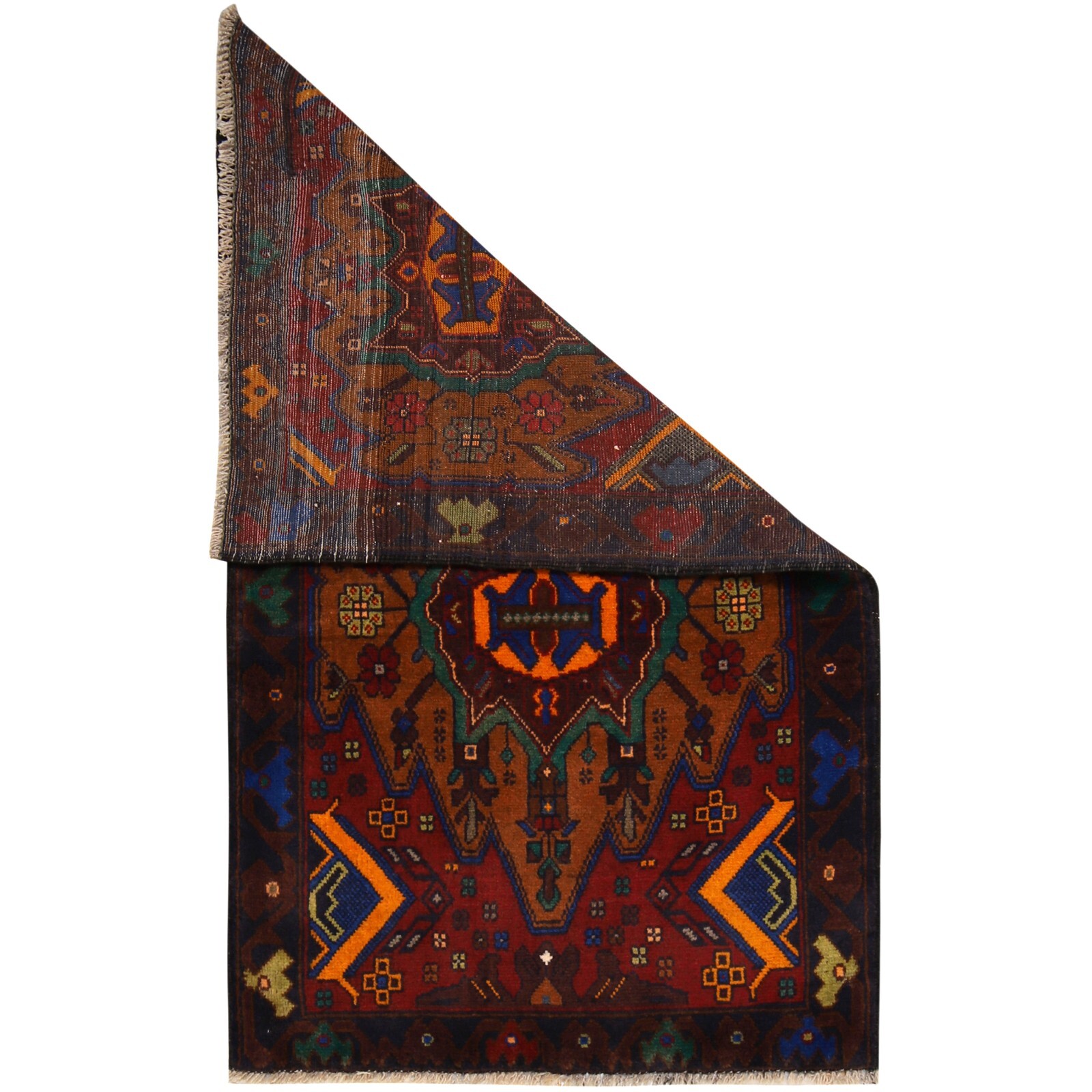 Handmade Tribal Geometric Afghan Oriental Traditional Bedroom Rug 2’7×4’8 -10162
