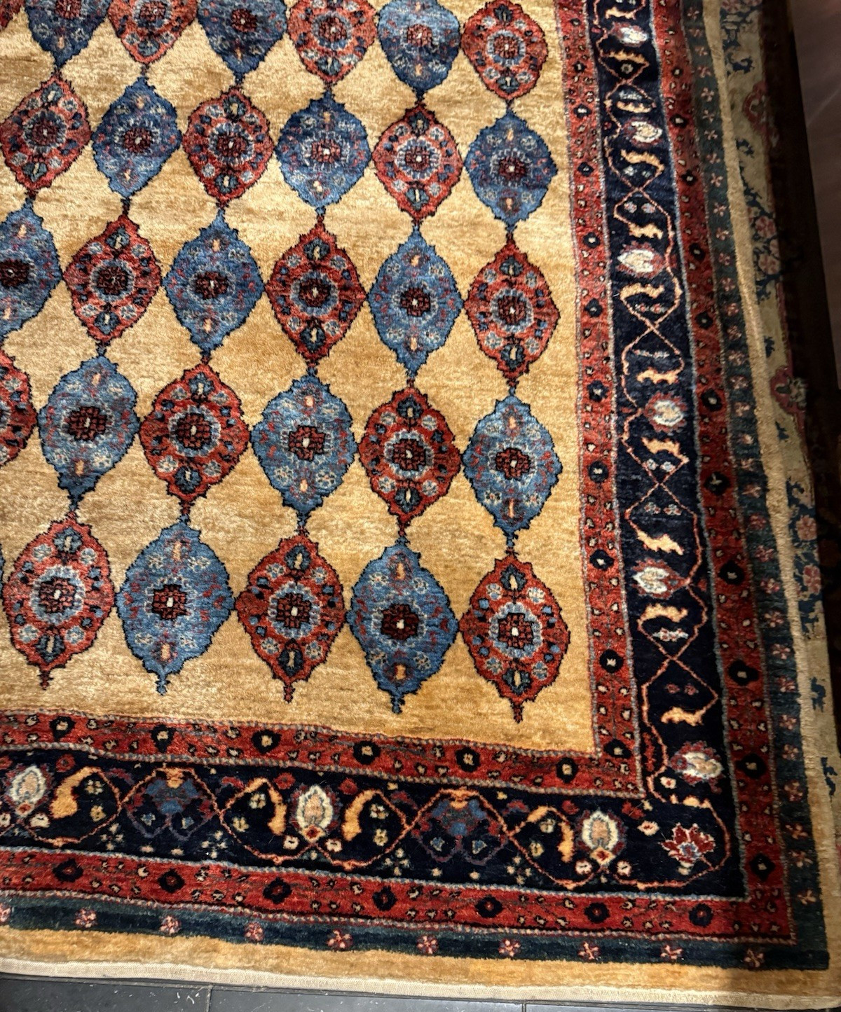 Hand Made GHOUCHAN Worsted Wool Natural dye RUG 5.25′ X 6.9′