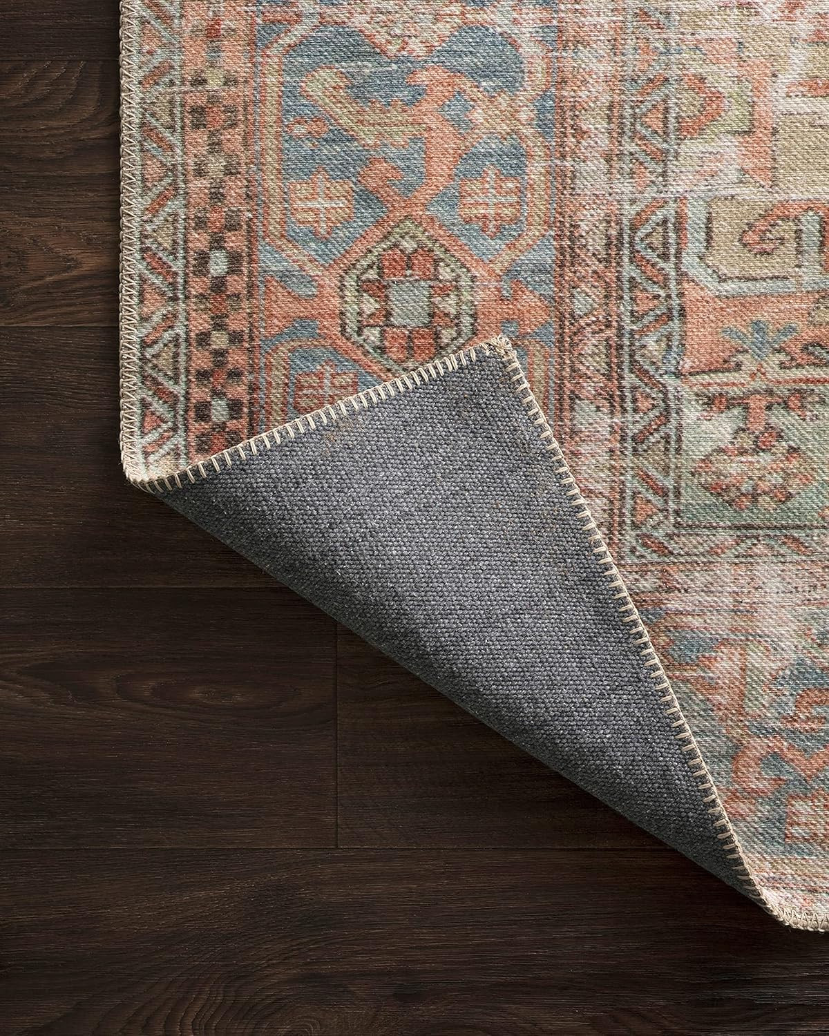 Loren Collection LQ-15 Terracotta/Sky 8′-4″ X 11′-6″ Area Rug