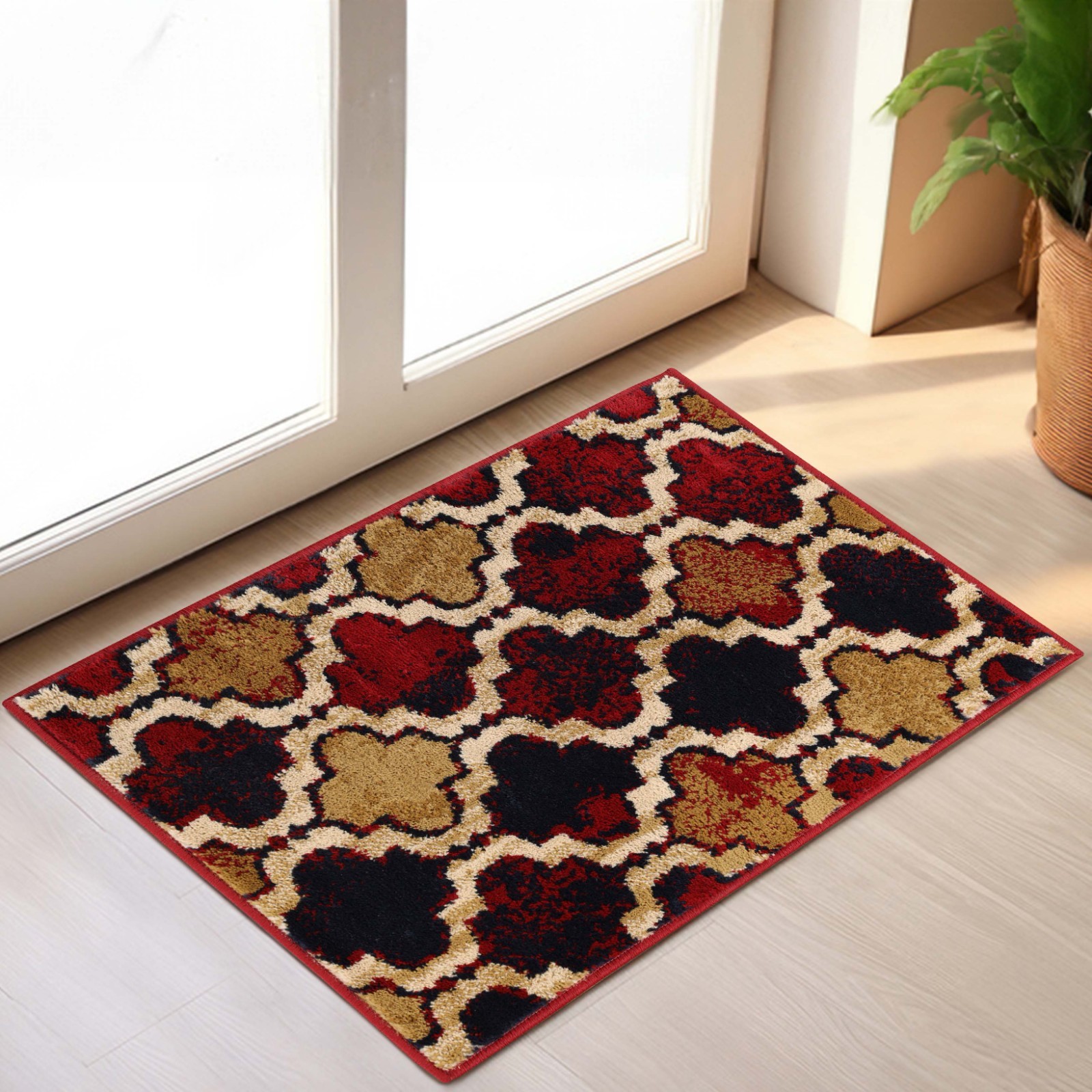 Viking Geometric Trellis Modern Anti Static Colorfast Moth Proof Indoor Area Rug