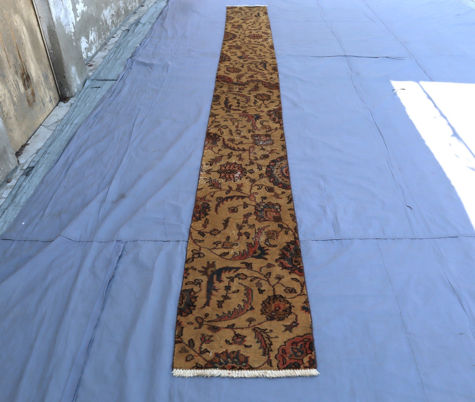 1’8×16’8 ft Handmade Wool Low Pile Gabbeh Rug, Narrow Runner 2×17 ft Stairs Rug