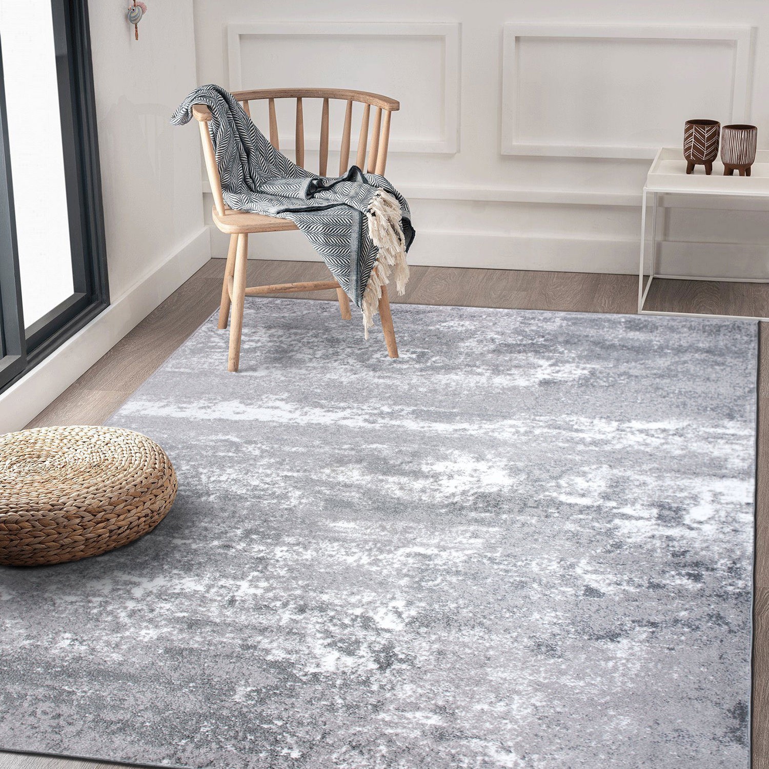 Rugshop Area Rug Distressed Abstract Watercolor Discount Area Rugs Gray Rugs 3×5