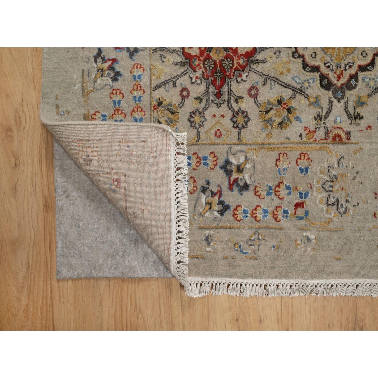 8’10″x12′ Brown Hand Knotted THE SUNSET ROSETTES Wool and Pure Silk Rug R91291
