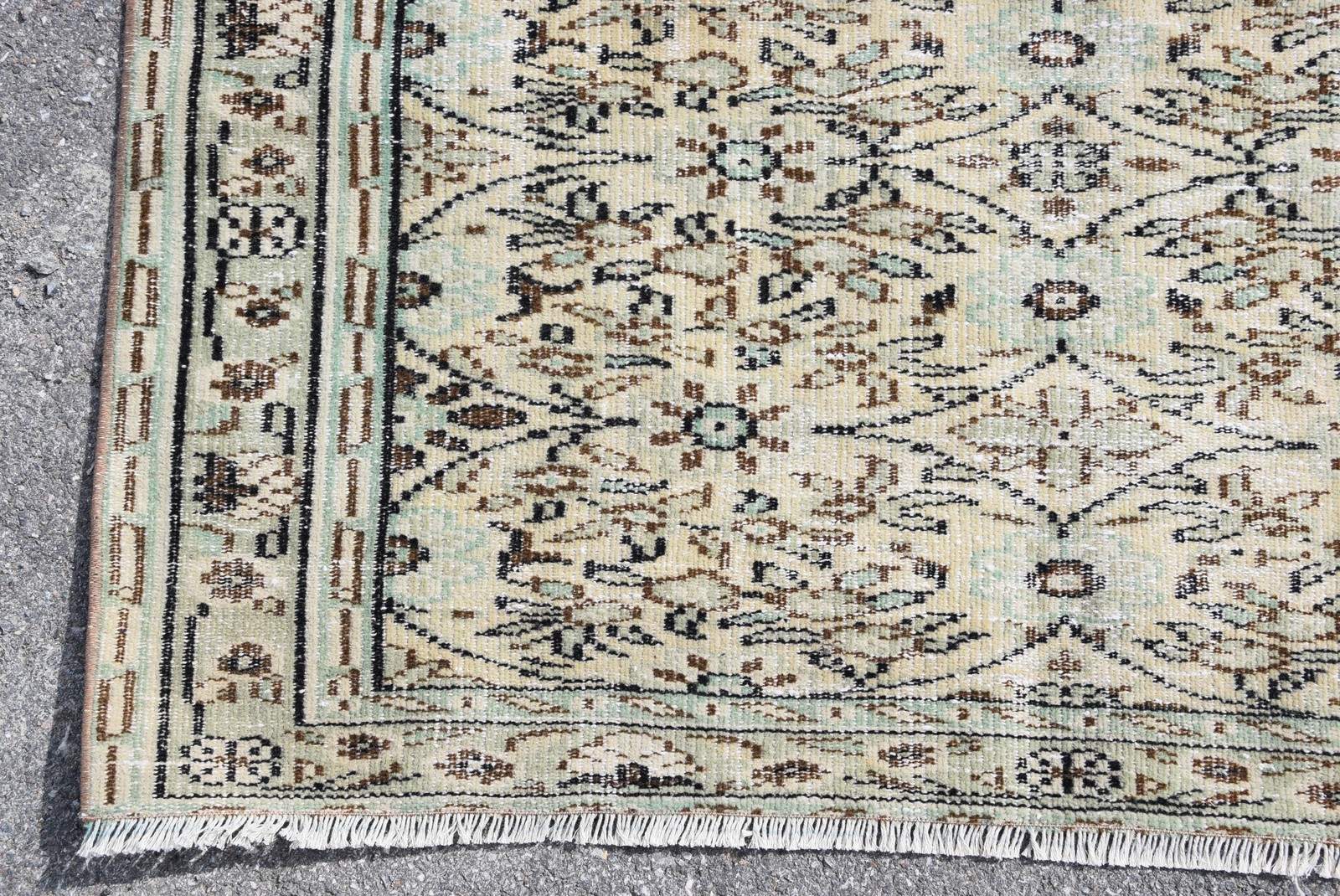 4,4×7,3 ft Area Vintage Rug, Beige Southwestern Turkish Rug