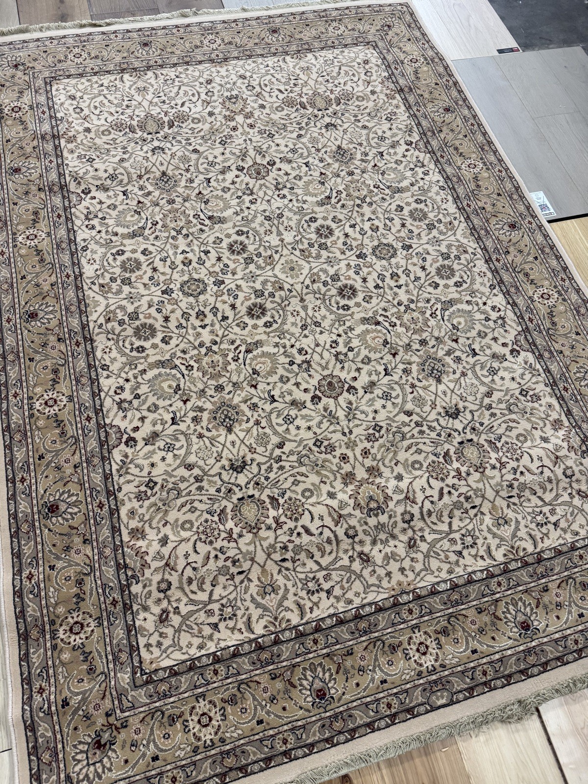 Karastan Pers1an Renaissance Coll. Keshan Ivory 5’2×7’5 100% Wool area rug ::NEW