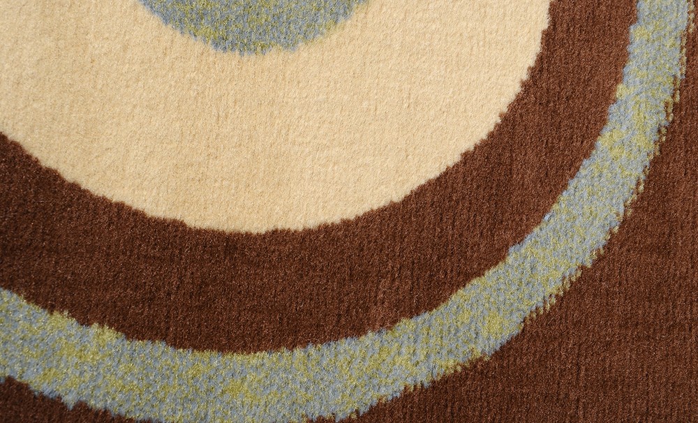 Brown Geometric 2×8 Area Rug Modern Rings Circles Carpet Actual 1’9″x7’2″ Runner