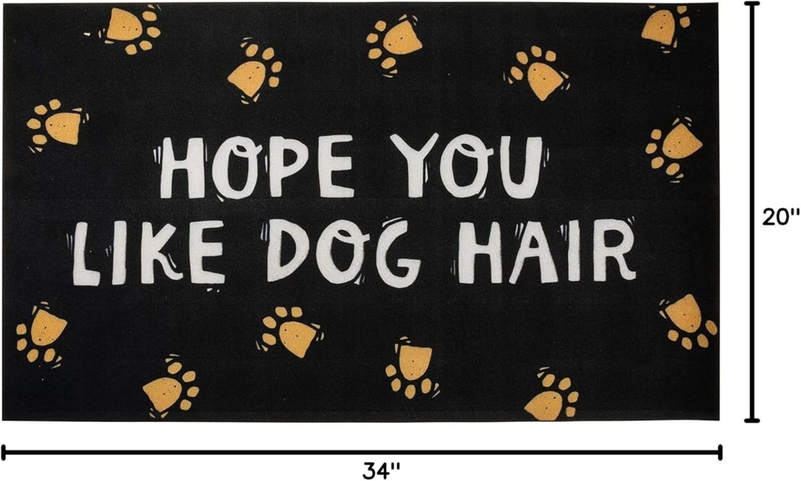 Hope You Like Dog Hair Outdoor/Indoor Rug 34″ x 20″ Dog Mom, Dog Dad NWT