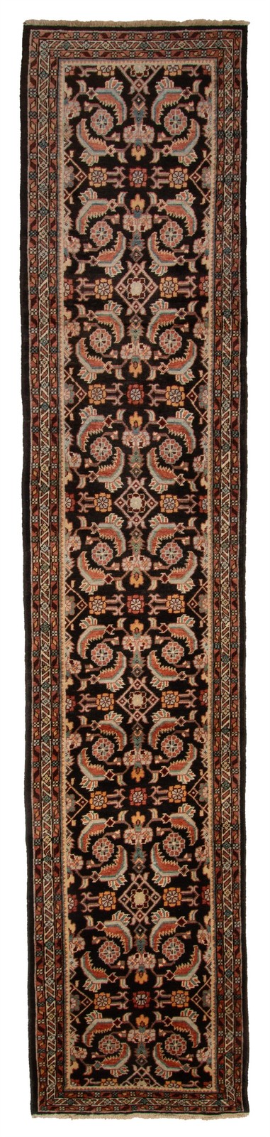 2’6″ x 13’2″ Vintage Hand-knotted Runner Rug Traditional Oriental Wool Carpet