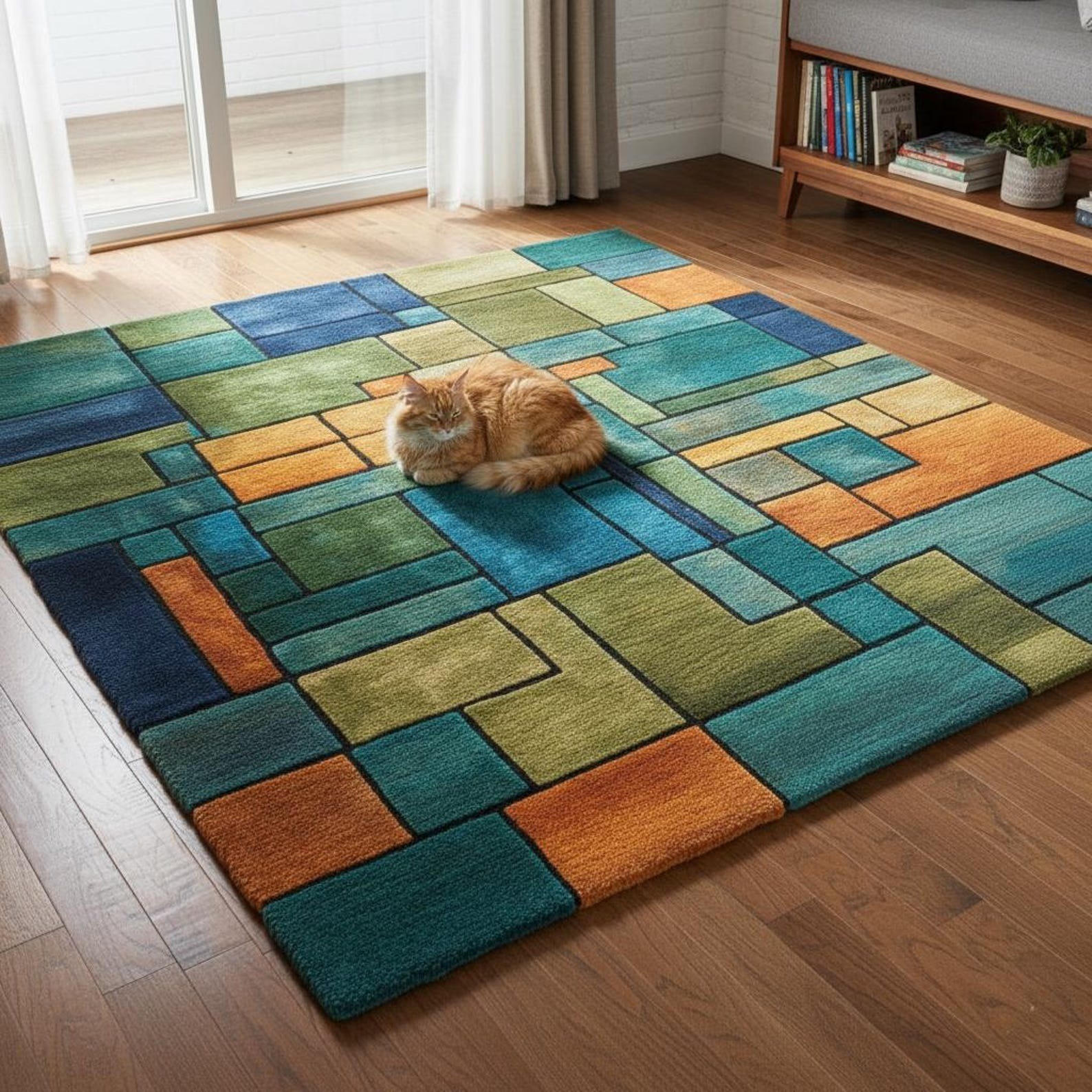 Designer Rug | Irregular Rug | Wool area Rugs | Living Room Rug | Tufted A127