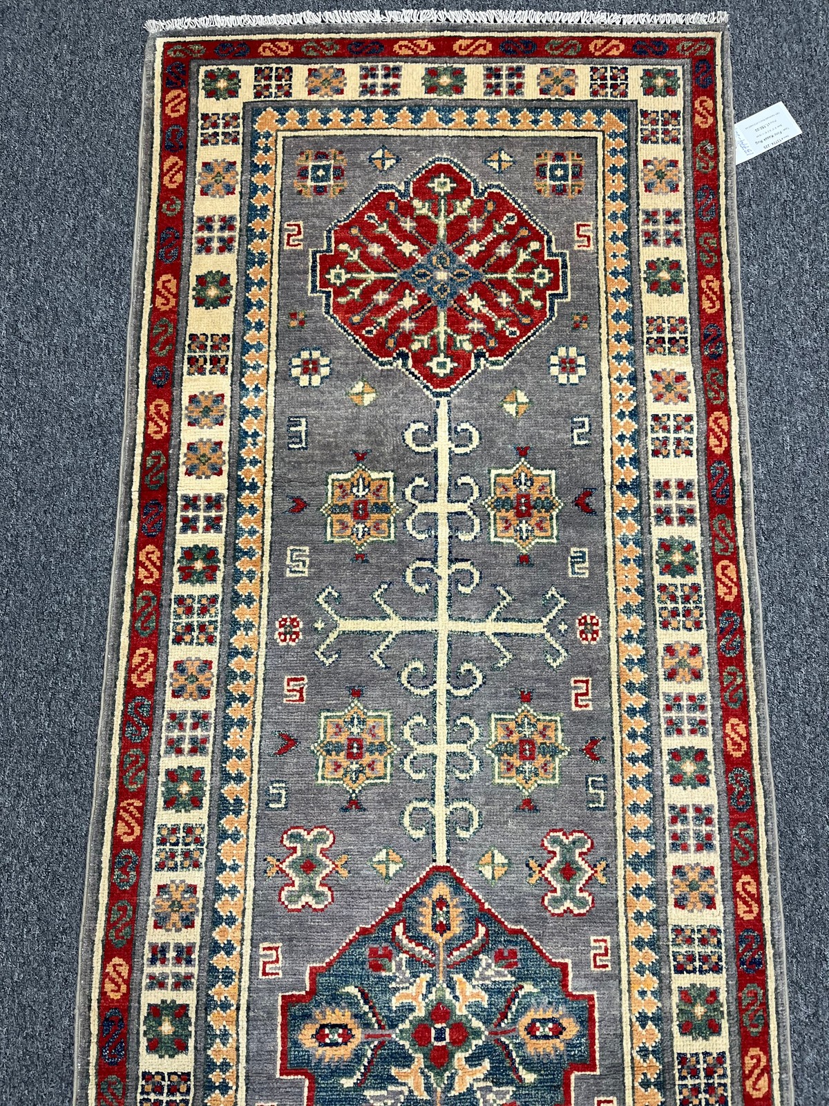 Kazak Tribal 2′ 8″X8′ Handmade Wool Runner Rug # 13774
