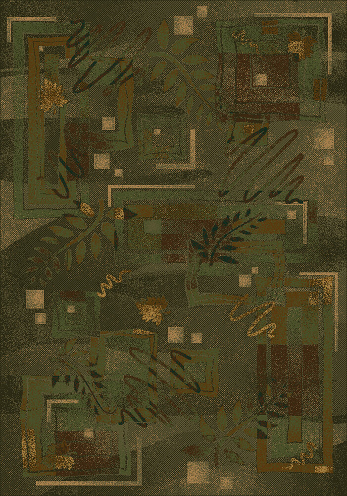 8×11 Milliken Green Floral Area Rug Autumn Twill Olive – Aprx 7′ 8″ x 10′ 9″