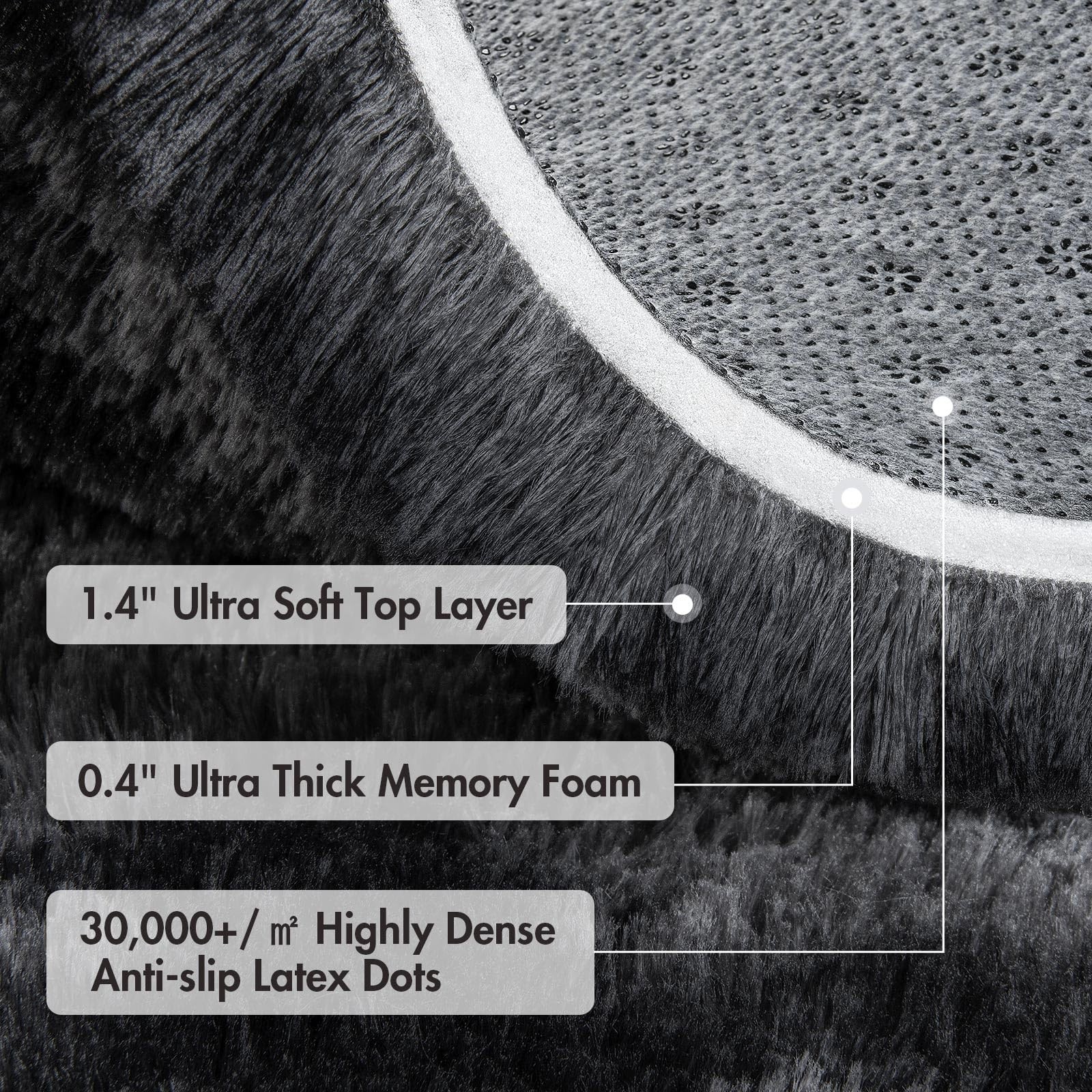 6×9 Ft Large Shag Rugs for Living Room Decor, Tie-Dyed Ultra Soft Fluffy Furr…