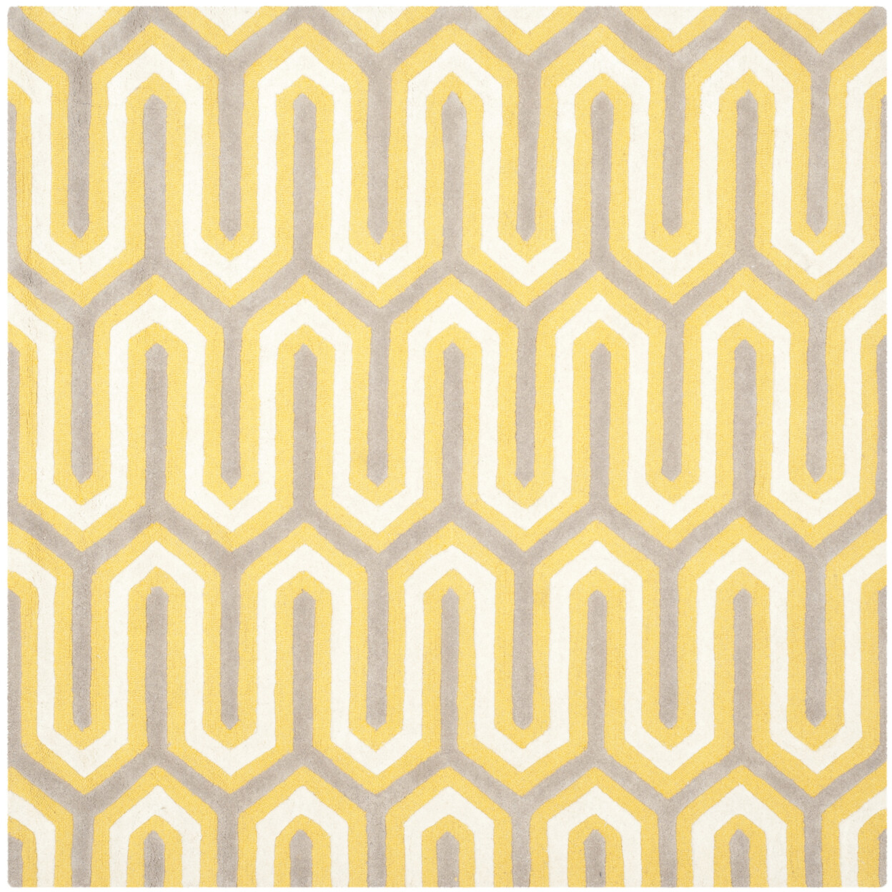 SAFAVIEH Cambridge CAM351Q Handmade Gold / Grey Rug