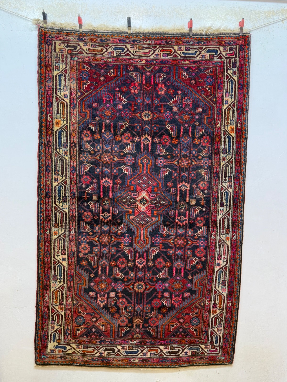 Vintage Fabulous Hand Knotted Oriental Wool Rug Floor Covering 172×107 Cm