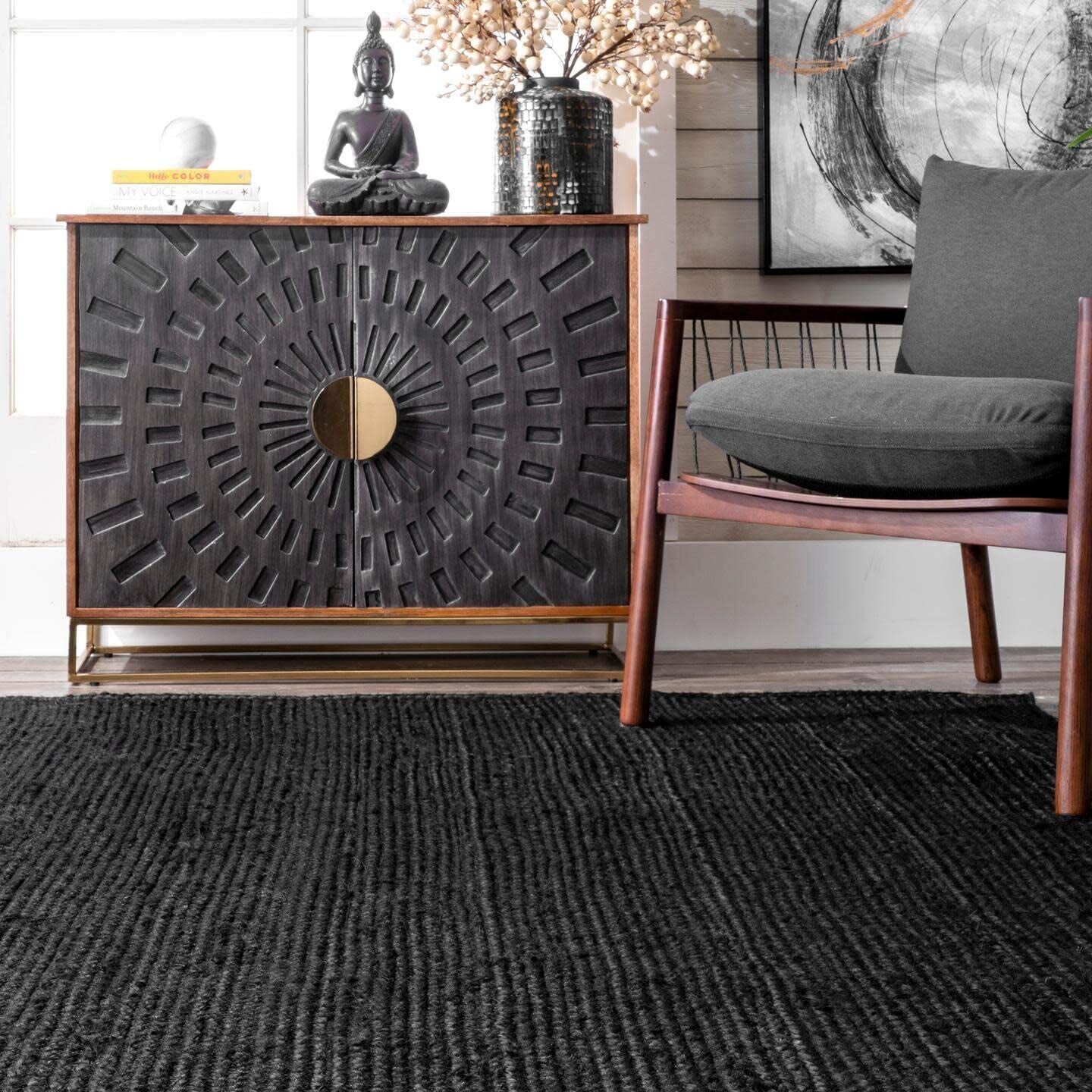 Runner Rug Jute Natural Rug Indian Braided Bohemian Rag Rug, Home Decor Carpet