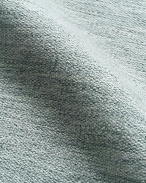 Nordic Knots Tradition Solid Blue Wool Rug Scandinavian Flatweave Minimalist