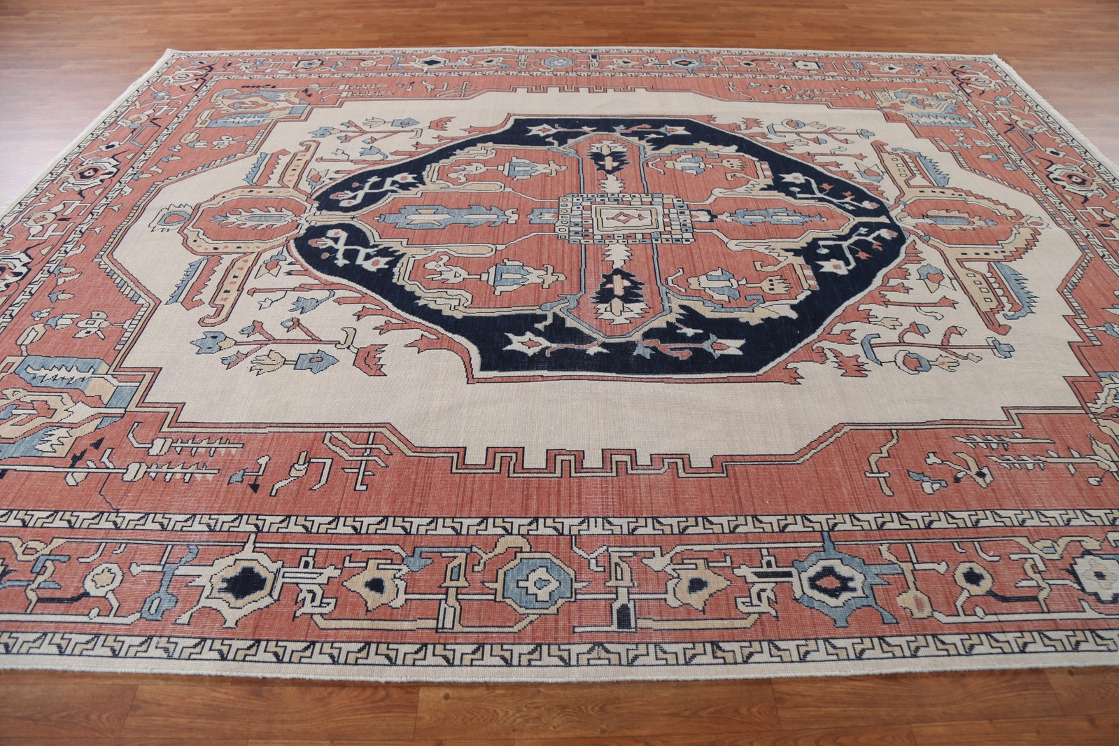 Medallion Design Traditional Wool Carpet Geometric Turkish Area Rug 9×12 Ft
