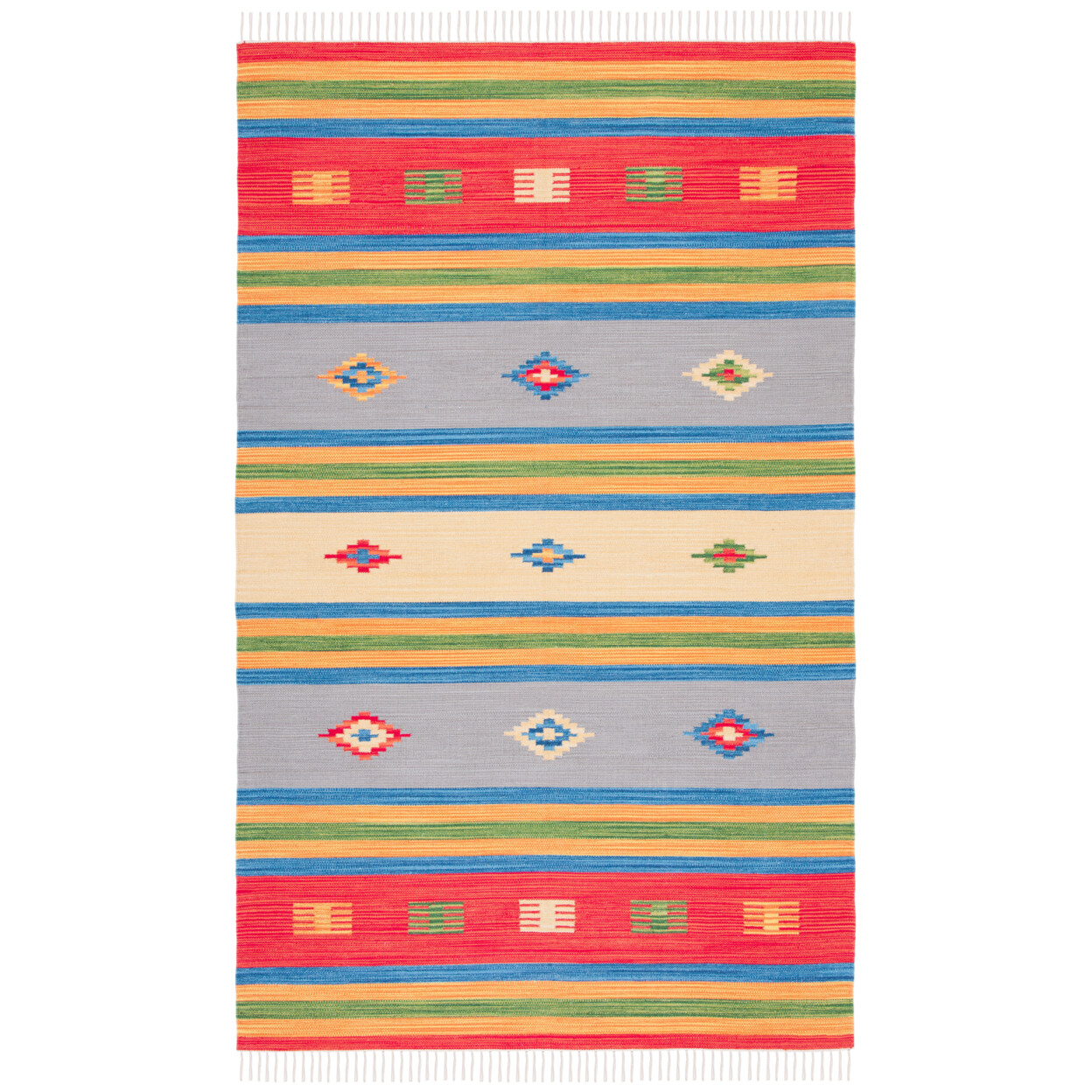 SAFAVIEH Montauk MTK555M Handwoven Blue / Red Rug