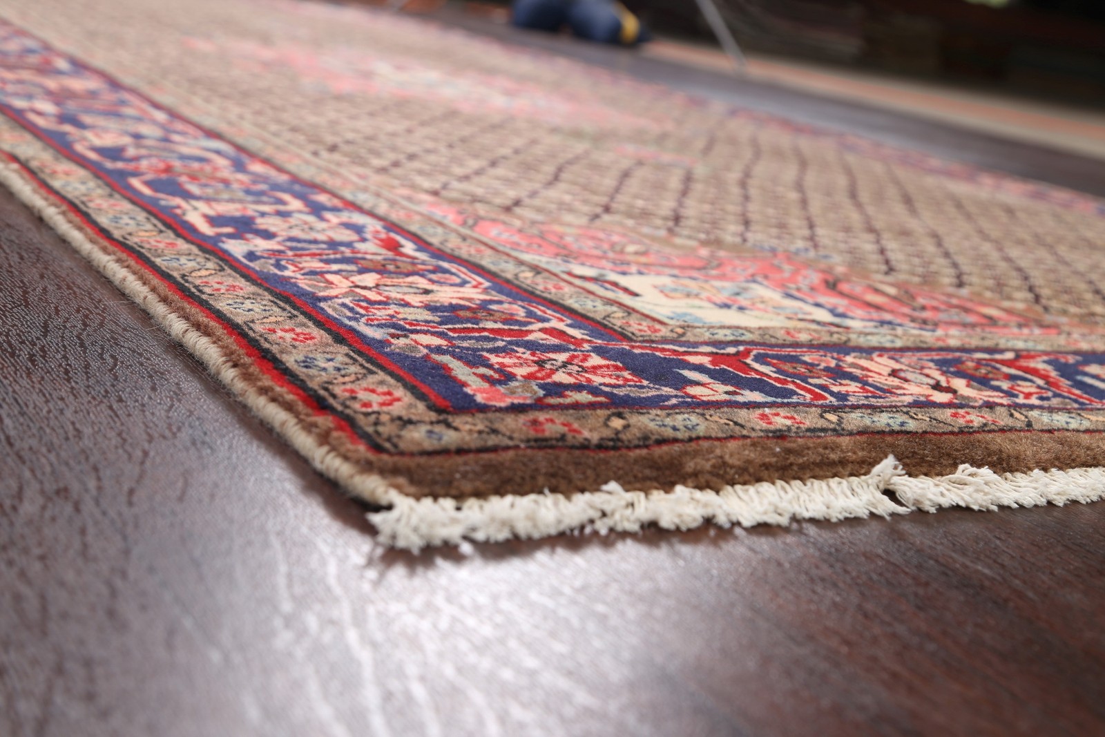 Brown Geometric Tribal Area Rug 5×10 Wool Hand-made Traditional Room Size Carpet