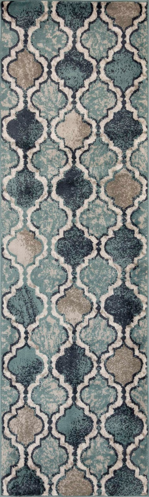 Viking Geometric Trellis Modern Anti Static Colorfast Moth Proof Indoor Area Rug