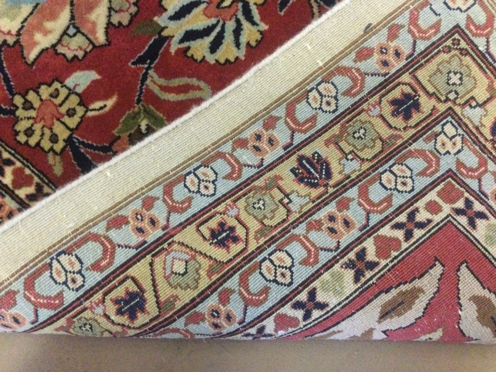 11’.9” X 17’.5” Beige Red Traditional Oversized Hand Knotted Oriental Rug Large