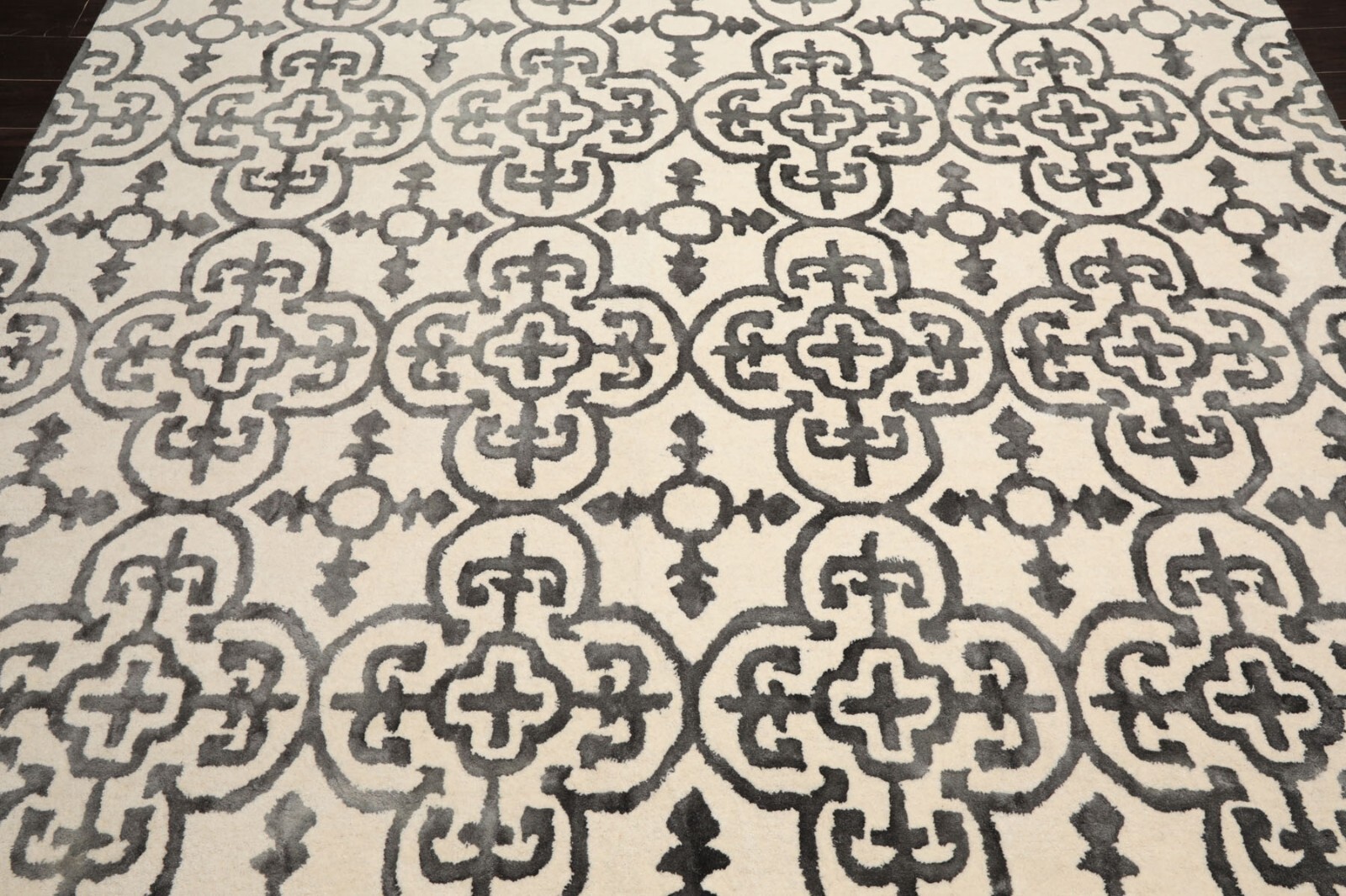 LoomBloom Multi Sizes Ivory Transitional Boho Hand Tufted Geometric Wool Rug