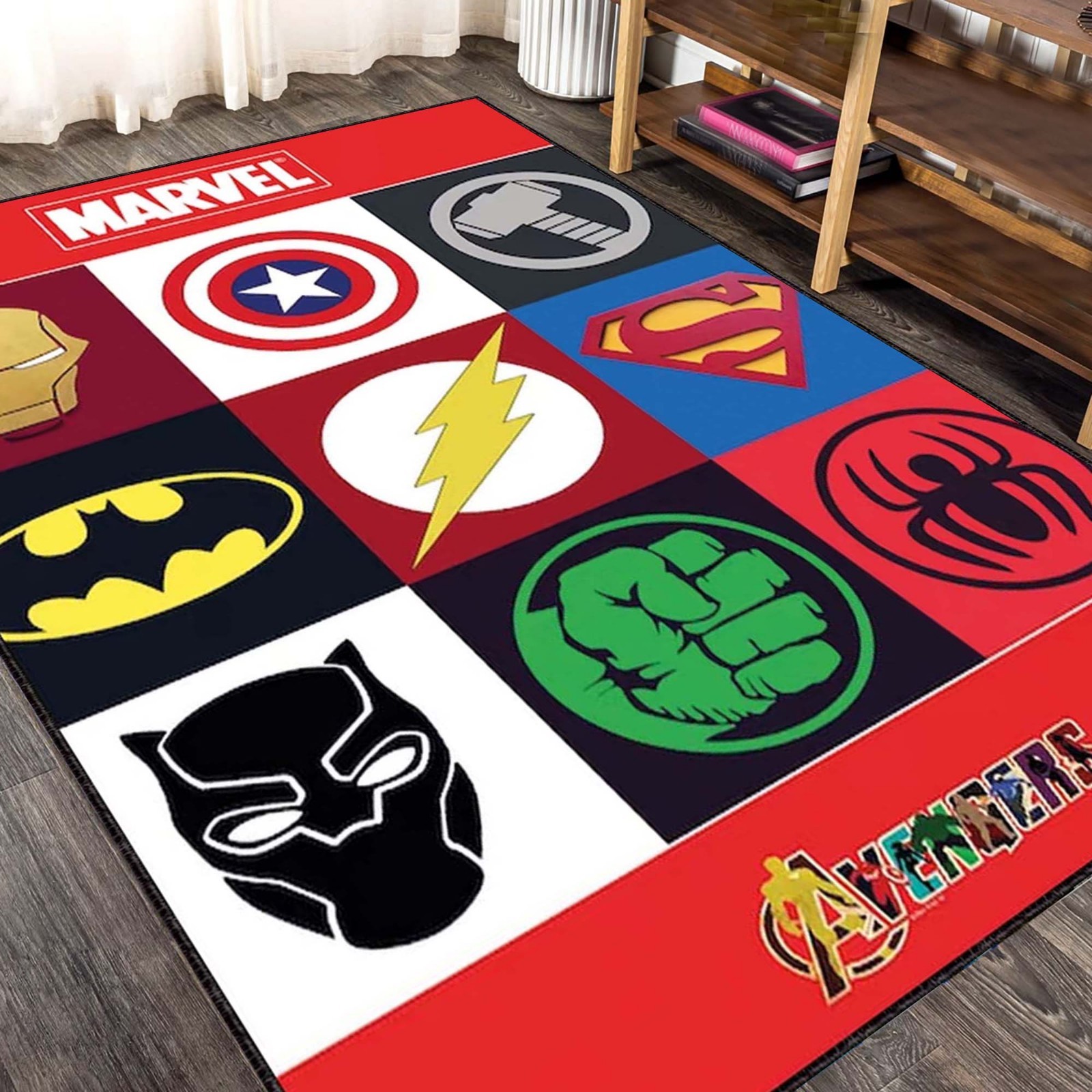 Iron Man, Captain America, Thor, Flash, Spiderman, Black Pathner, Hulk Superhero