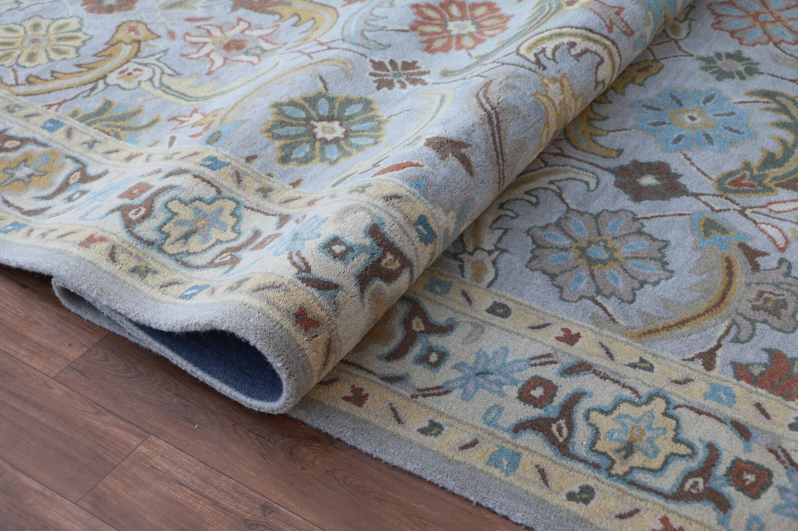 New Eva Gray Traditional Oriental Old Style Handmade Tufted 100% Wool Area Rugs