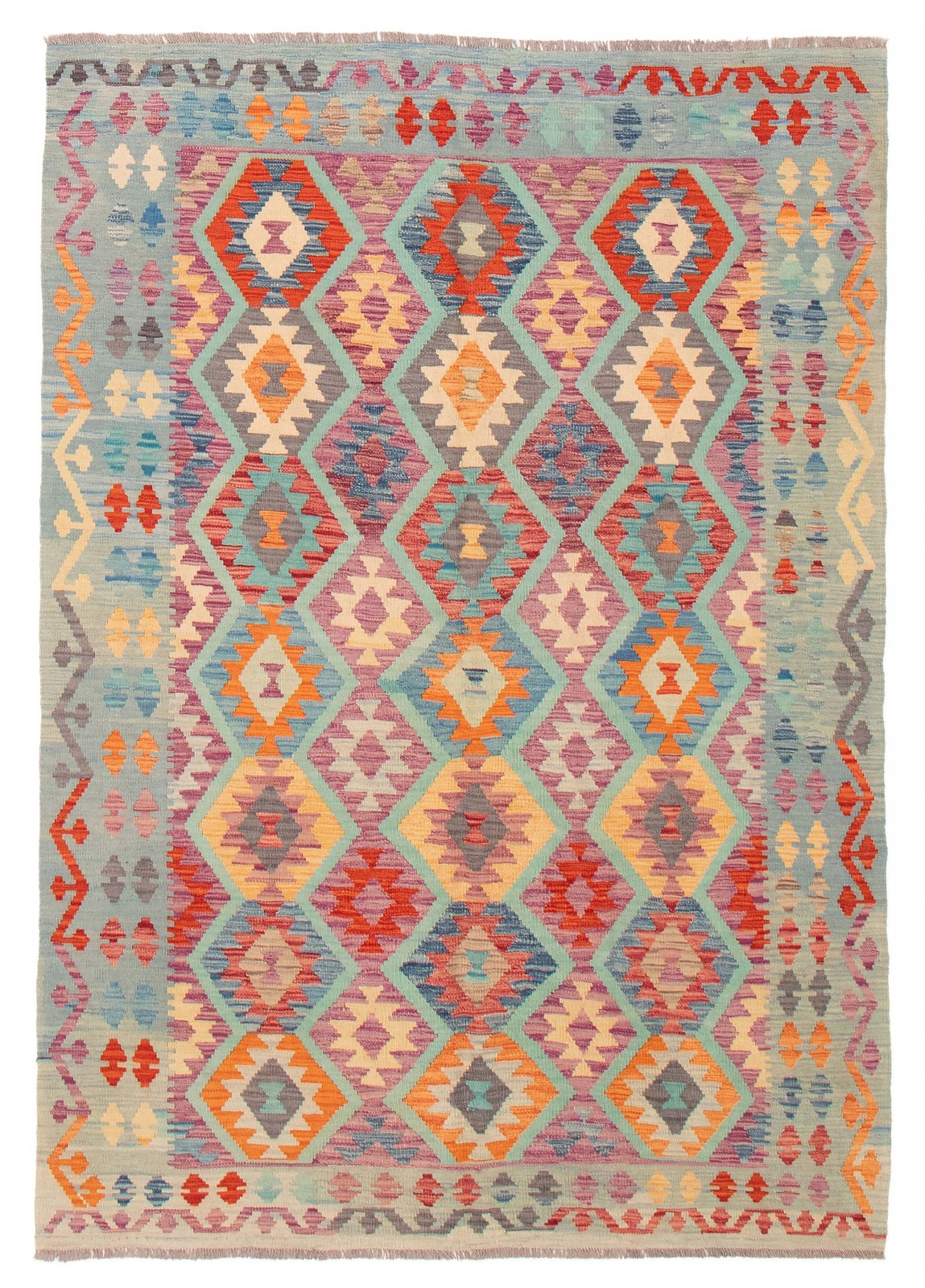 Vintage 5’8″ x 7’10” Traditional Wool Hand Woven Oriental Area Rug