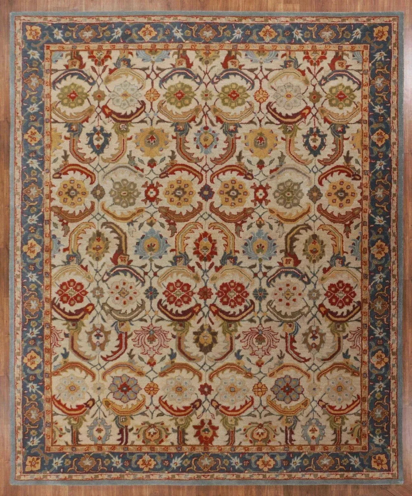 hand tufted Pottery Barn Eva Beige Wool area rug | Hand made Rug | modern rug