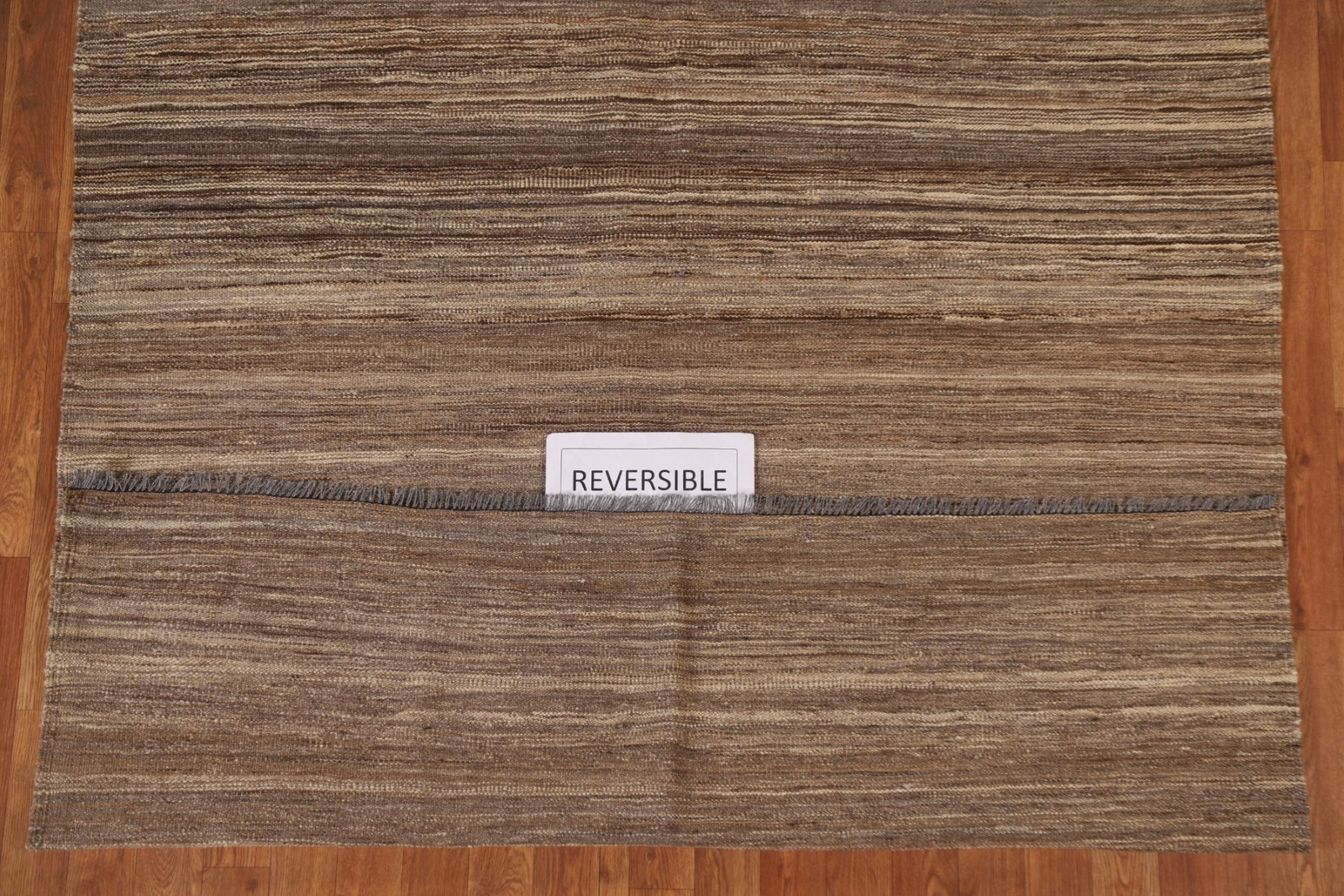 Earth Tone Kilim Rug 5×7 Ft Flat Weave Wool Carpet Reversible Rug Modern Style