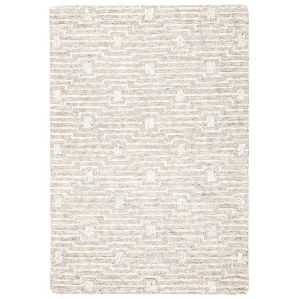 SAFAVIEH Micro-Loop MLP178F Light Grey / Ivory Rug