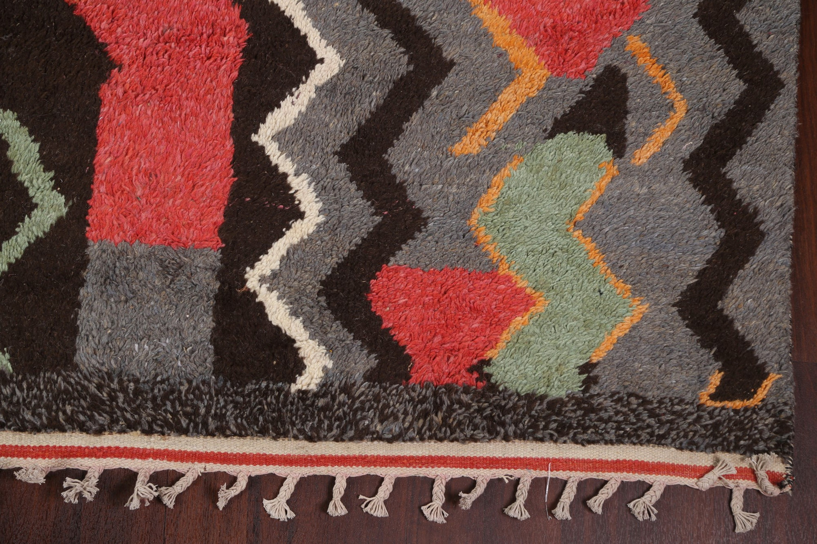 Multicolor Handmade Moroccan Rug 10×15 Ft Modern Living Room Large Wool Carpet