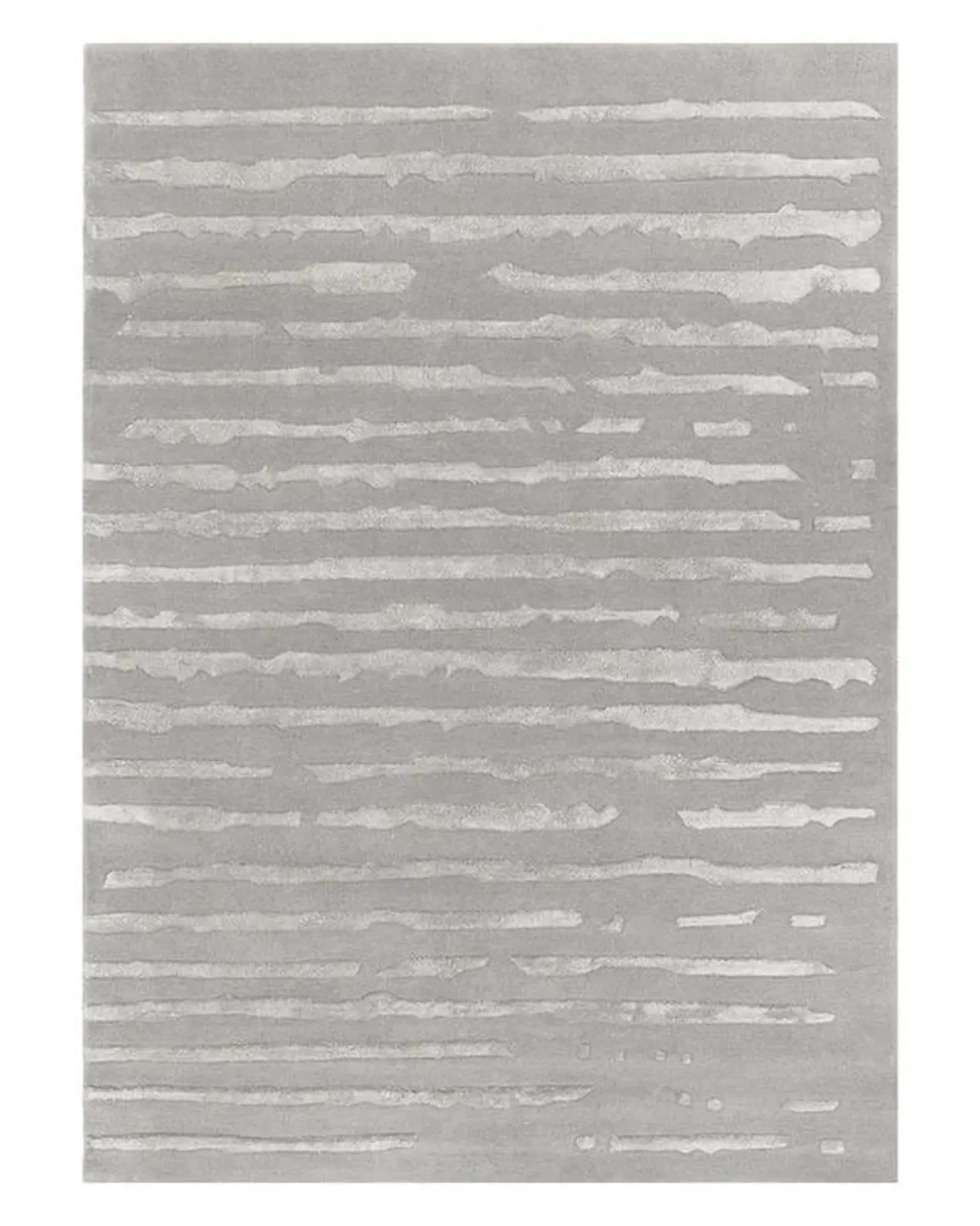 Hand-Tufted Wool Area Rug, Modern Color Silver Design Handmade Carpet Area Rug