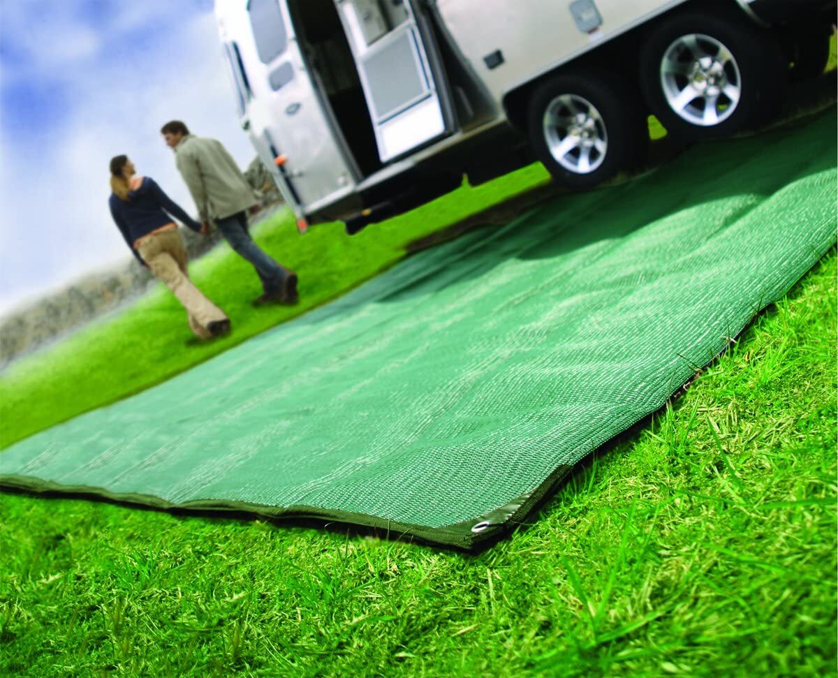 Awning Mat Outdoor picnic Rugs 6×9 9×12 9×18 Waterproof RV camper Green