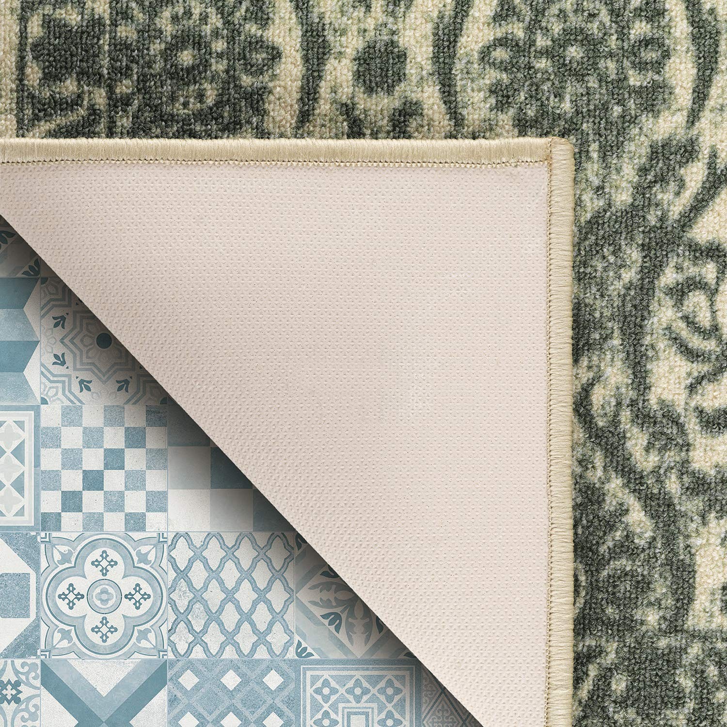 Antep Rugs Alfombras Non-Skid (Non-Slip) 2×7 2′ x 7′ (Rectangular), Green