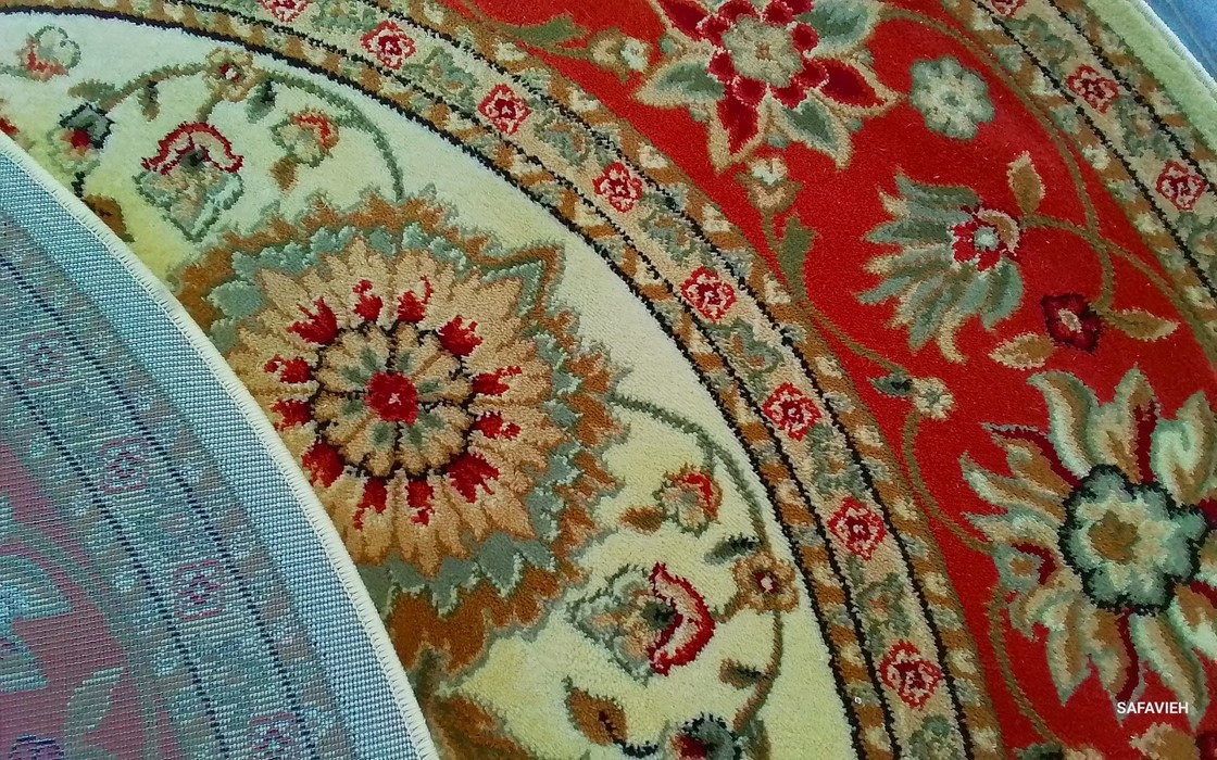 IVORY / RUST 6′-0″ x 6′-0″ Flaw in Rug, Reduced Price 1172806347 LNH212R-6R